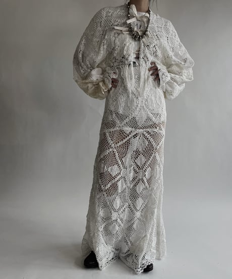 【RE;CIRCLE】 RE Crochet Lace Mermaid Skirt / 220526-024
