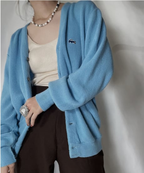 【USED】   LACOSTE Knit Cardigan③/211126-003