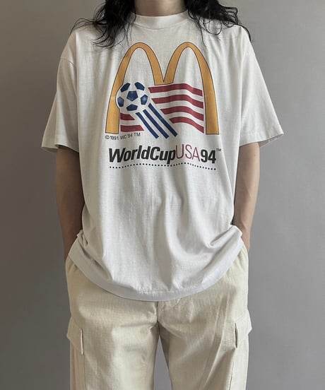 【USED】 Made in USA Screen Stars Vest 94's WORLD CUP T-Shirt /240729-088