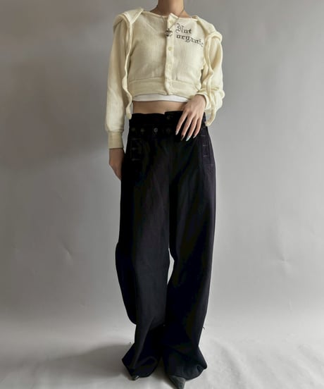 【RE;CIRCLE】 RE Hooded Acrylic Short Cardigan / 251016-006