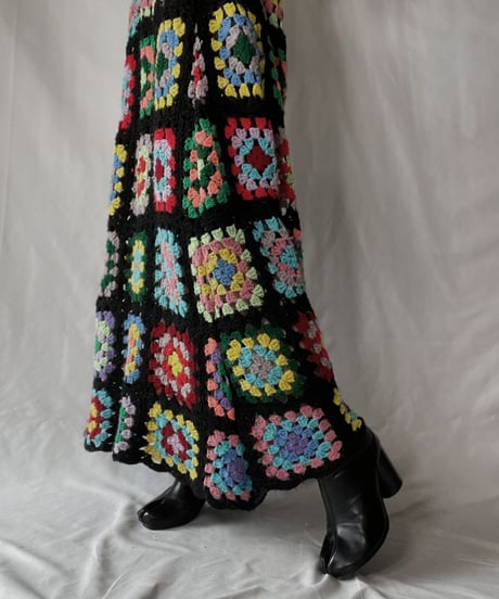 【RE;CIRCLE】 RE Granny Knit Long Skirt⑥/211014-026
