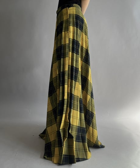 【USED】 Check Patterned Pleats Kilt Skirt / 241019-023