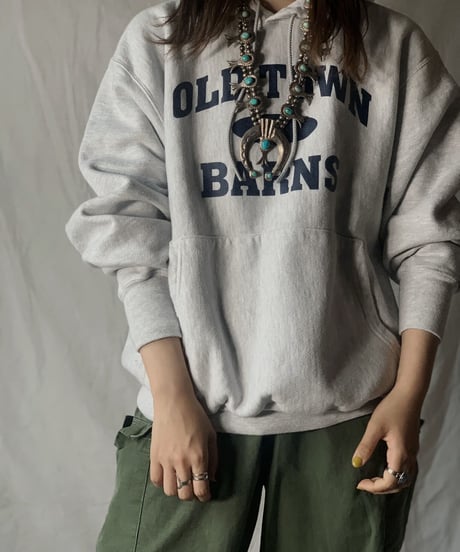 【USED】  Champion Reverse Weave Hoodie OLD TOWN BARNS/210516-018