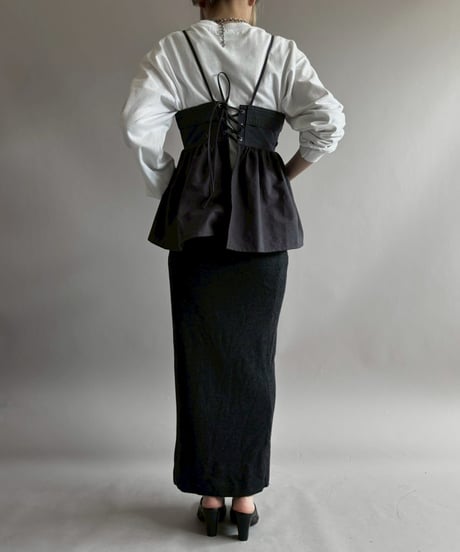 【RE;CIRCLE】 RE U.S Military Rebuild Corset Bustier Navy / 260423-001