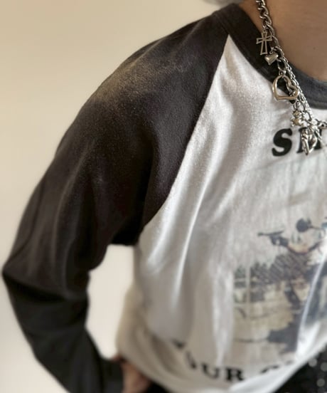 【USED】 Made in USA 80~90's Hanes Raglan T-Shirt/250510-085