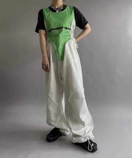 【RE;CIRCLE】 Re  Mesh Lace Switching Leotard Top /  240720-037