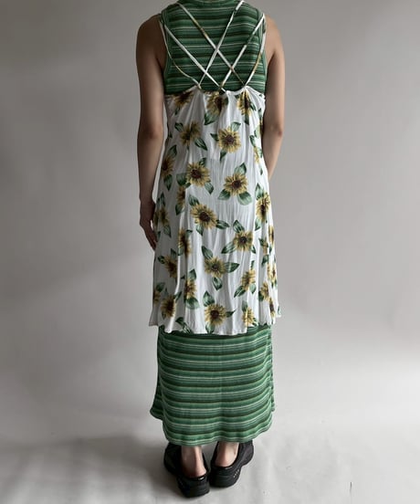 【USED】 Flower Pattern Camisole One-Piece / 250726-011