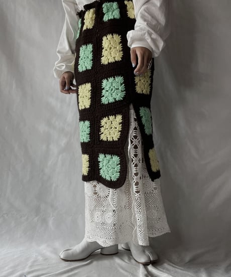 【RE;CIRCLE】 RE Granny × Crochet Long Skirt①/211014-020