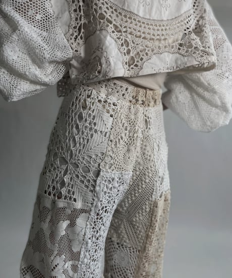 【RE;CIRCLE】 RE Crochet Patchwork Pants / 220623-020