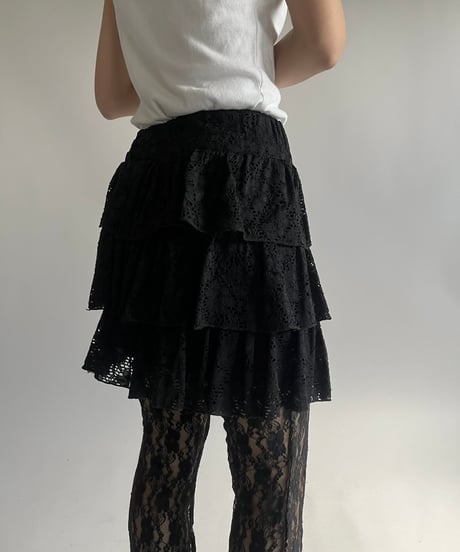 【USED】 Lace Paattern Skirt /250213-009