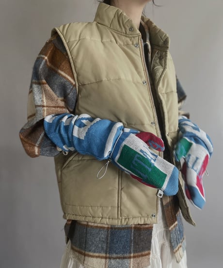 【USED】 Nylon Down Vest Beige / 221224-020