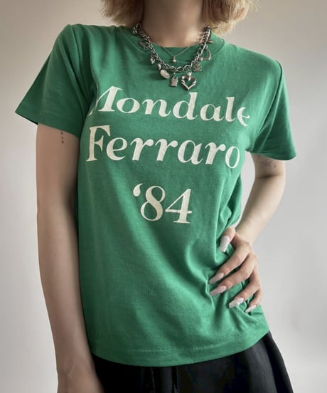 【USED】 RESIZED Made in USA 84's Mondale Ferraro T-Shirt / 250802-008