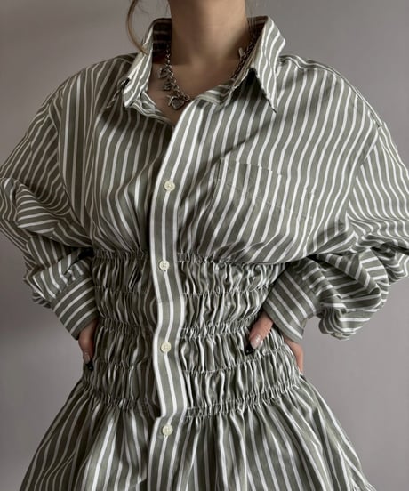 【RE;CIRCLE】 RE Shirring Shirt / 260409-016