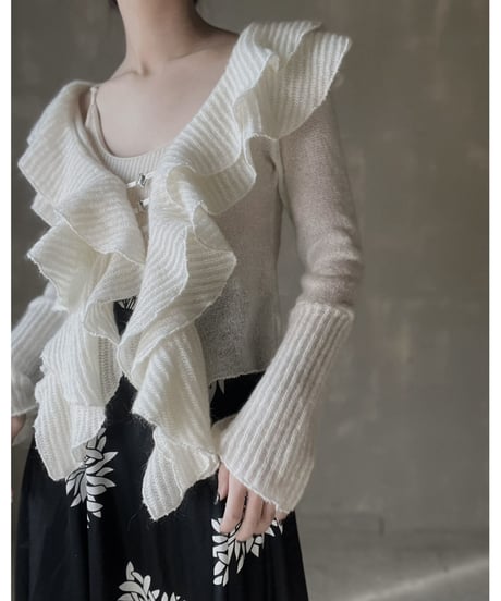 【USED】  Frill Knit Cardigan/220220-006