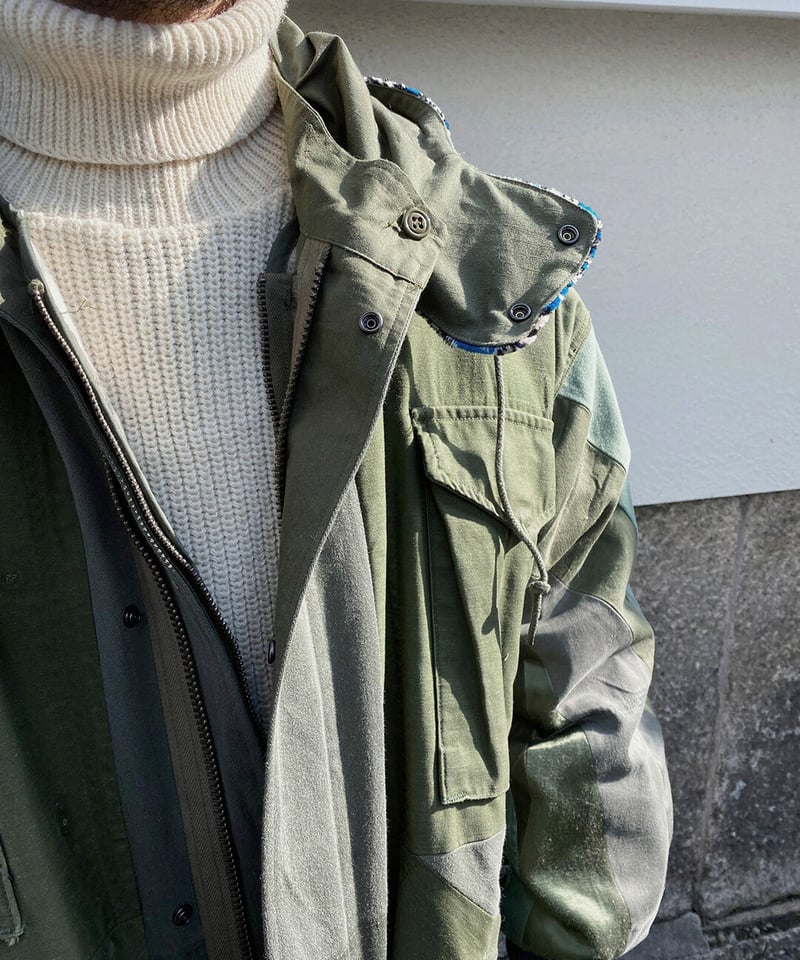 ink インク ピーコート M リメイク 再構築 イタリア軍 ブランケット