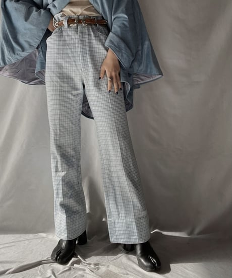 【USED】 Check Flared Pants / 220107-012
