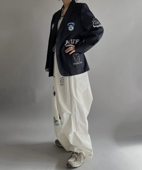 【Mashup Products】 Silk Screen School Jacket/  240217-015