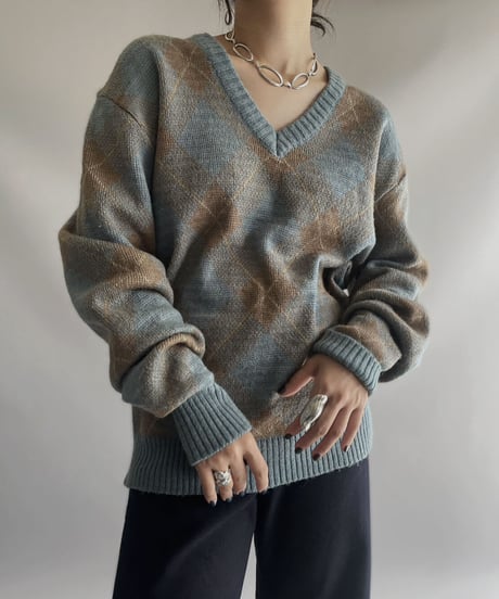 【USED】 OLD GAP Argyle Knit / 231028-011