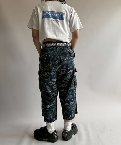 【USED】 Military Camouflage Painted Cut off Shorts  / 250719-002