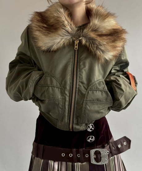 【RE;CIRCLE】  RE MA-1 Fur Collar Short Jacket/ 251120-001