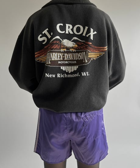 【USED】 Made in USA Harley-Davidson Half Zip Top /250125-009