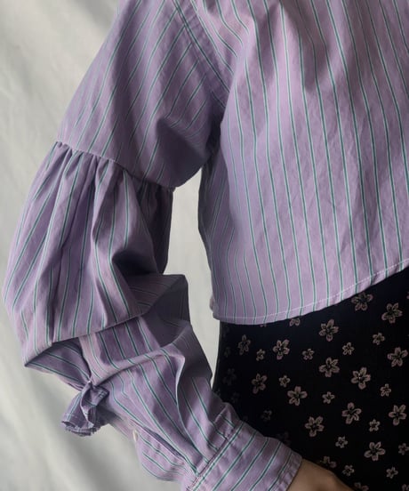【RE;CIRCLE】  Gather Sleeve Short Shirt①/210303-035