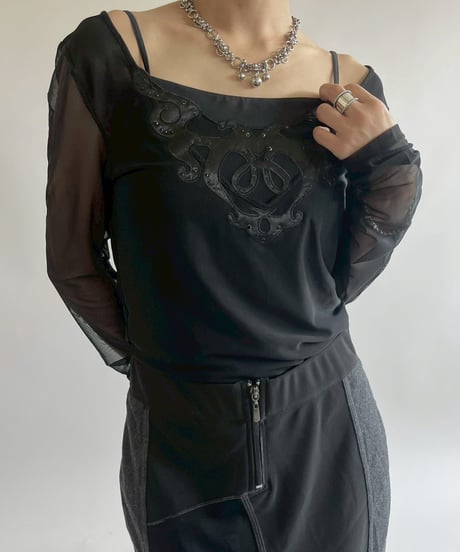 【USED】  Design L/S Sheer Top / 250517-030