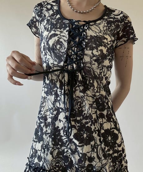 【USED】 Flower Pattern S/S One-Piece  / 250628-002