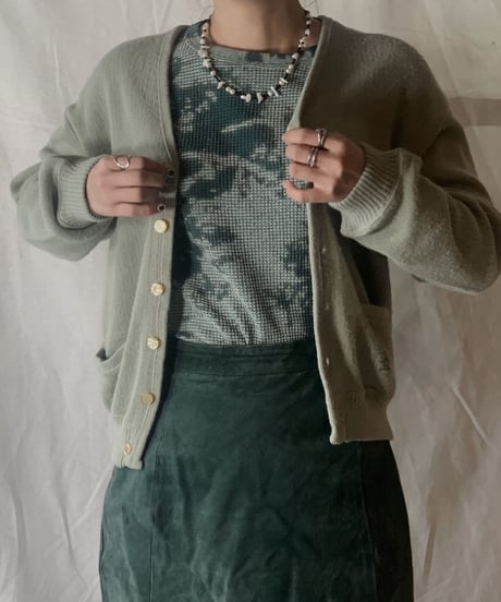 【USED】Acrylic Knit Cardigan/210226-012