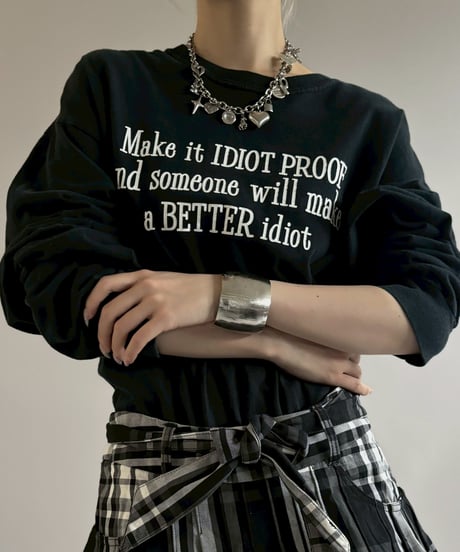 【USED】 GILDAN Make it IDIOT PROOF and someone will make a BETTER idiot L/S T-Shirt / 260502-002