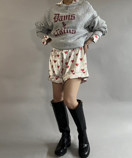 【USED】 MUMU Heart Patterned Pajama Set Up  /241109-016