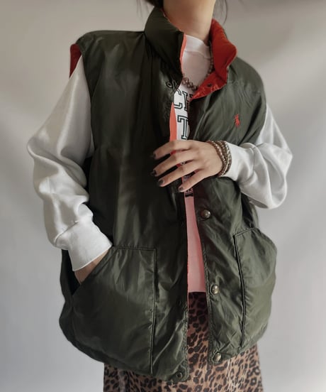 【USED】  Ralph Lauren Reversible Down Vest / 231104-016