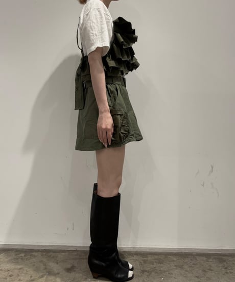 【 RE;CIRCLE】 RE ARMY Double Zip Mini Skirt/ 250703-002