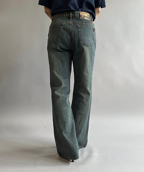 【USED 】Lame Flare Denim Pants/ 240824-046