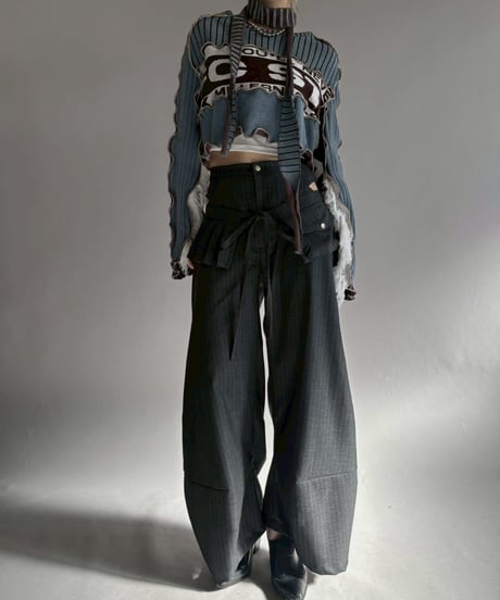 【RE;CIRCLE】 RE Mellow Ribbon Knit Top + Tie / 260122-016