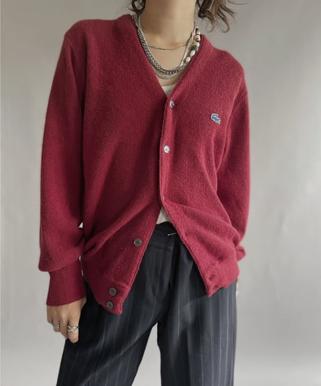 【USED】  IZOD Lacoste Acrylic Knit Cardigan / 221008-020