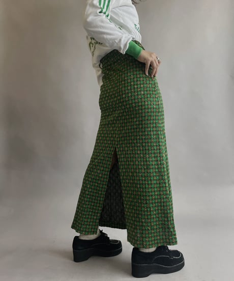 【USED】  Lame Check Mini Skirt / 2300513-016