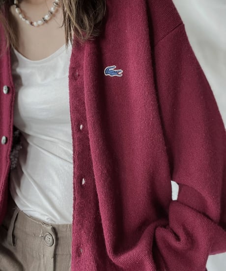 【USED】   LACOSTE Knit Cardigan②/210930-019