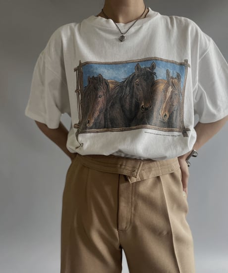 【USED】  Made in USA S/S Horse T-Shirt / 230729-003