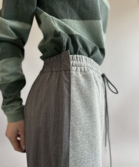 【USED】 Sweat × Slacks Docking Pants /260418-015