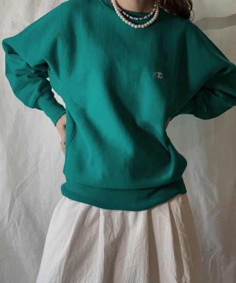 【USED】90's USA Champion Reverse Weave Sweat One Point /210210-022