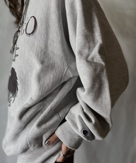 【USED】  90's USA Champion Reverse Weave Sweat CHICAGO/210902-012