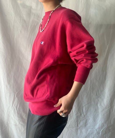 【USED】90's USA Champion Reverse Weave Sweat One Point /210213-010