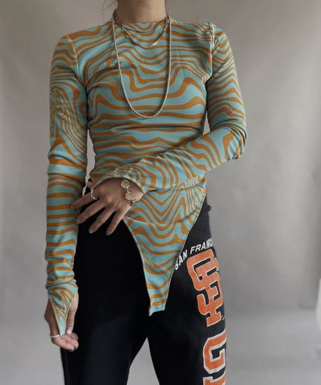 【USED】 Patterned L/S Leotard / 230408-020