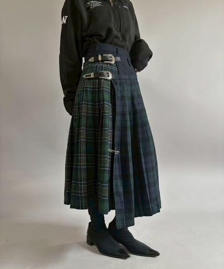 【RE;CIRCLE】 RE Kilt Long Skirt / 260108-001