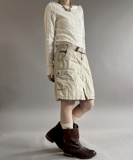 【USED】 Lauren Ralph Lauren Cotton Knit Top / 260221-022