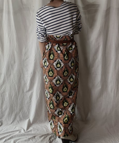 【USED】 African Batik Skirt①/210428-002