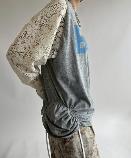 【RE;CIRCLE】 RE Lace Switching Raglan T-Shirt / 250605-002