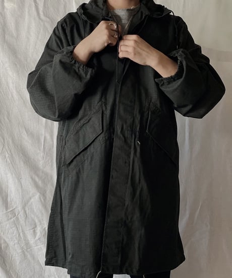 【USED】 Dyed Black US Night Camouflage Hoodie /210310-007