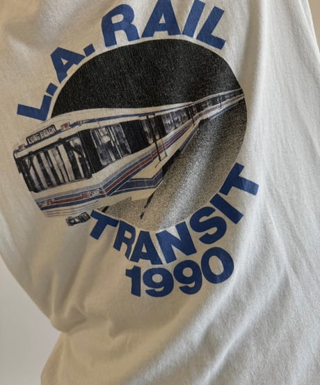 【USED】 90's L.A.RAIL TRANSIT T-Shirt /250621-026